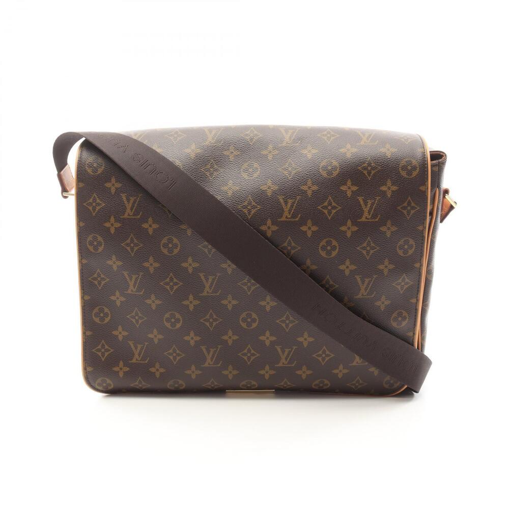 Louis Vuitton Abesses Shoulder Bag Canvas Leather Monogram Brown